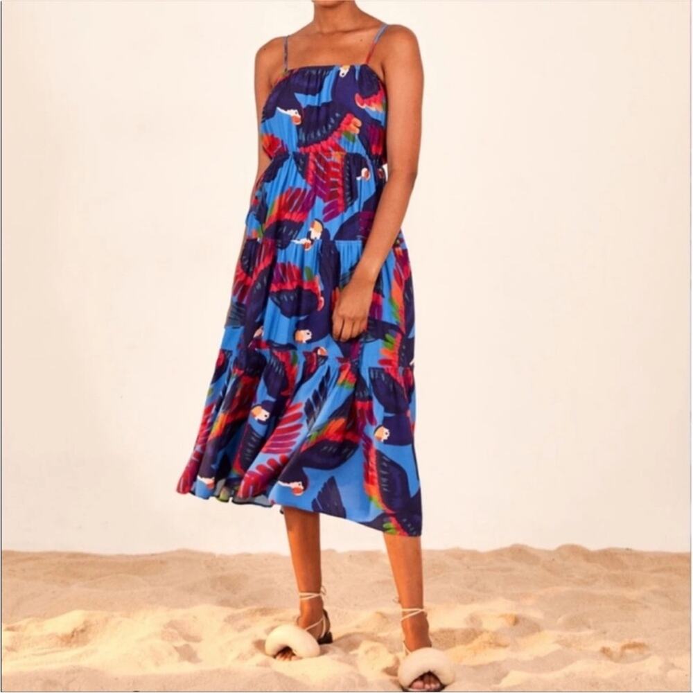 FARM Rio Rainbow Macaws Midi Dress - Picture 6 of 8